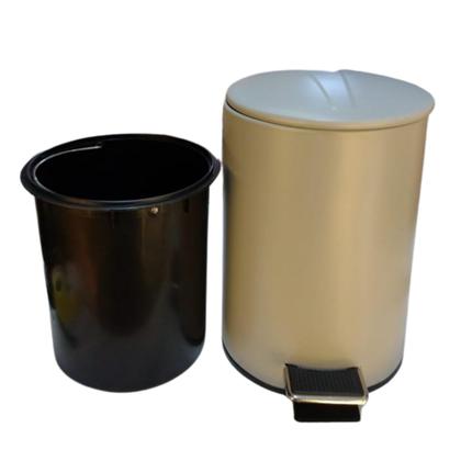 Imagem de Lixeira De Inox Com Pedal Redonda E Balde Interno Removível Colors 3L Na Caixa  7899755635048