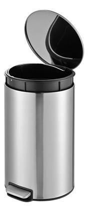 Imagem de Lixeira de Inox Escovado Slim 12 Litros Com Pedal Powermaid