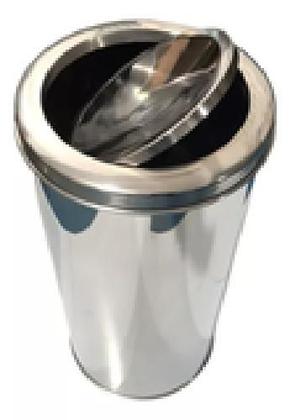 Imagem de Lixeira de Inox para Cozinhas, Áreas de Lazer, Escritórios com Tampa Basculante Flip-top 12 Litros