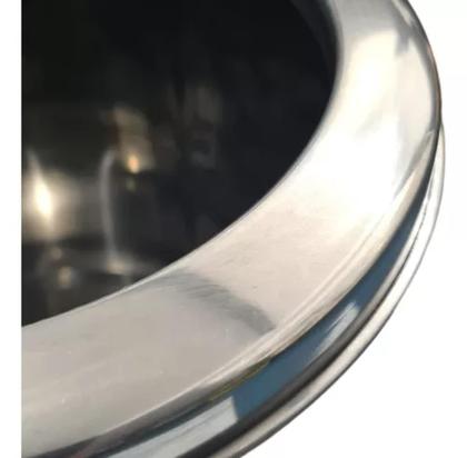 Imagem de Lixeira de Inox Para Escritórios, Cozinhas, Áreas de Lazer com Tampa Aro 18 Litros