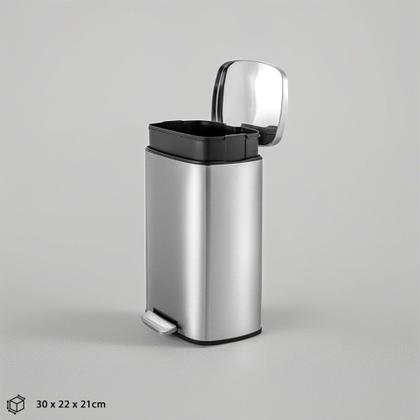 Imagem de Lixeira de Pedal 5L em Inox com Balde Interno Removível