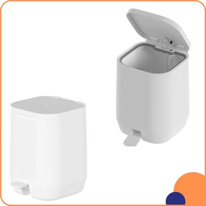 Imagem de Lixeira de Pedal Modelo Aura 6L Marca Ou - Cozinha Banheiro -