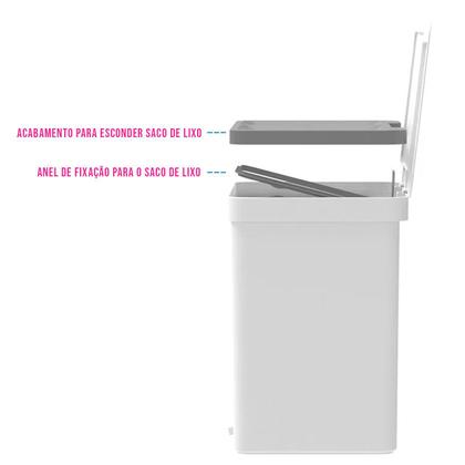 Imagem de Lixeira De Pedal Trium 20 Litros Com Duplo Compartimento Ou