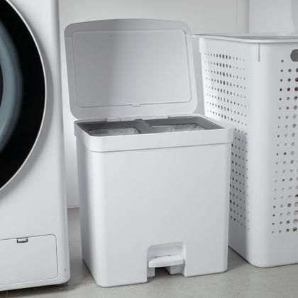 Imagem de Lixeira De Pedal Trium 20 Litros Com Duplo Compartimento Ou