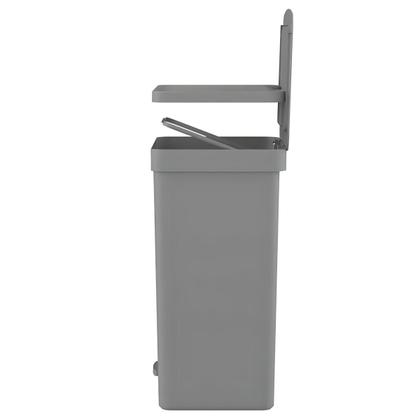 Imagem de Lixeira de Pedal Trium 30L Duplo Compartimento Chumbo LX4350CHF - Ou