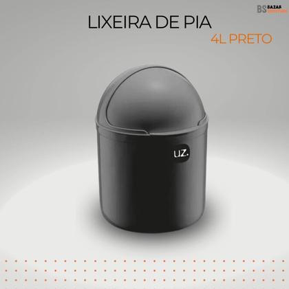 Imagem de Lixeira De Pia C/ Tampa Capacete Cozinha Banheiro 4L Cores