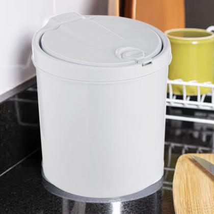 Imagem de Lixeira de Pia Cesto de Lixo 3 litros Plástica Click Cozinha Cores com Tampa Viel