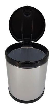 Imagem de Lixeira De Pia Inox C/ Tampa Click Recip. Plástico 2,5 L