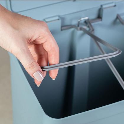 Imagem de Lixeira Dupla 20l Banheiro Cozinha Reciclagem Ou Cor Branco