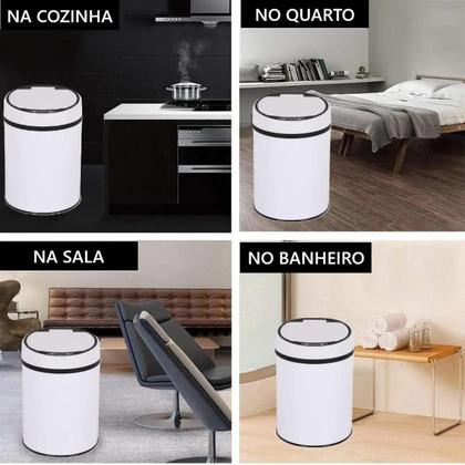 Imagem de Lixeira Elétrica Pequena com Sensor 10L
