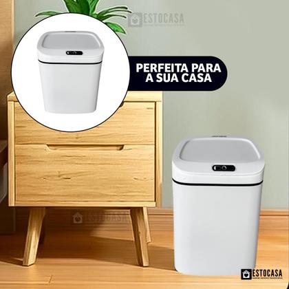 Imagem de Lixeira Eletrônica Automática Sensor Inteligente 12 Litros