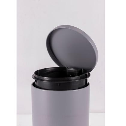 Imagem de Lixeira em Inox 3 Litros Cinza Com Pedal e Tampa Matte