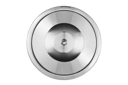 Imagem de Lixeira Embutir 3 Litros Tampa Inox Polido Balde Alumínio