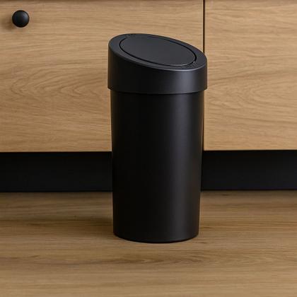 Imagem de Lixeira Grande 9 Litros Automática Multiuso Cozinha Banheiro Preto Coza