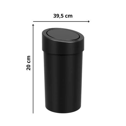 Imagem de Lixeira Grande 9 Litros Automática Multiuso Cozinha Banheiro Preto Coza