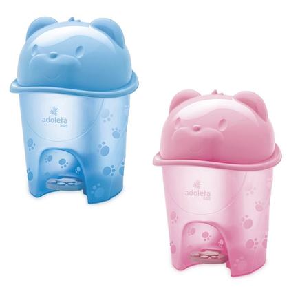 Imagem de Lixeira Infantil com Pedal 6,5 Litros Fofura Translúcida Adoleta