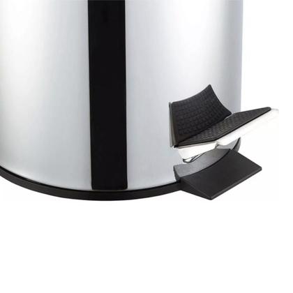 Imagem de Lixeira Inox 5l Inox Redonda Banheiro Cozinha Escritório C/ Pedal