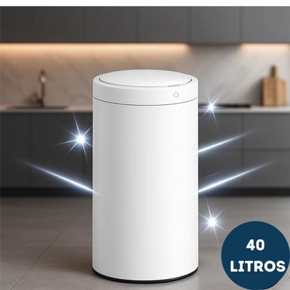 Imagem de Lixeira Inox Automática Grande Inox 40L. Sensor Inteligente