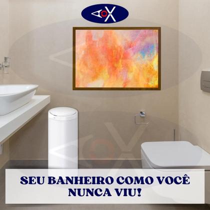 Imagem de Lixeira Inox Automática Redonda 50 Litros com Sensor de Proximidade Multiuso Grande