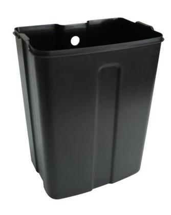 Imagem de Lixeira inox com pedal retangular  Slim Black Matte 6 litros