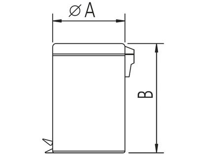 Imagem de Lixeira Inox com Pedal Tramontina Polido e Balde Interno 3 L