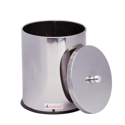 Imagem de Lixeira Inox Para Banheiro Cozinha Balcão 5 Litros Com Tampa