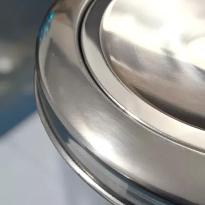 Imagem de Lixeira inox para escritórios 40 litros tampa flip top