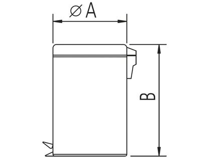 Imagem de Lixeira Inox Polido com Pedal 12 LT linha Brasil Tramontina