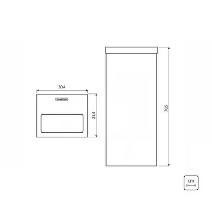 Imagem de Lixeira inox tramontina com acabamento polido 50l square