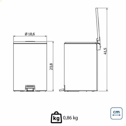 Imagem de Lixeira Inox Tramontina Com pedal Loop 3L Fechamento Softclose 94547/003