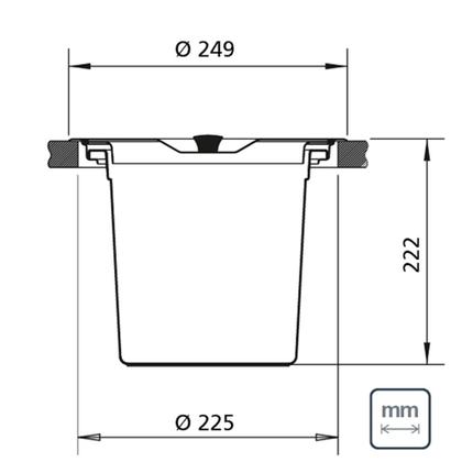 Imagem de Lixeira Inox Tramontina Embutir Clean 5lts