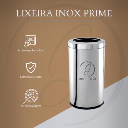 Imagem de Lixeira InoxPrime 12 Litros Com Aro 24x30