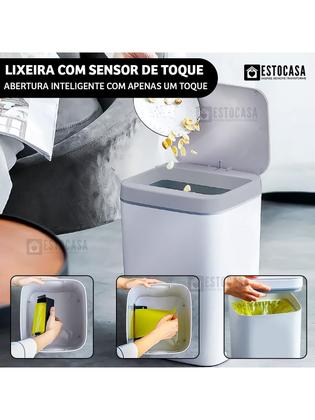 Imagem de Lixeira Inteligente Automática 15 Litros Sensor Proximidade