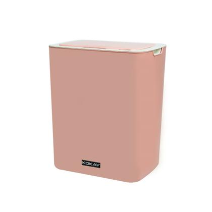 Imagem de Lixeira inteligente automatica c/ sensor de aproximacao - 14 litros pilha aa - rosa