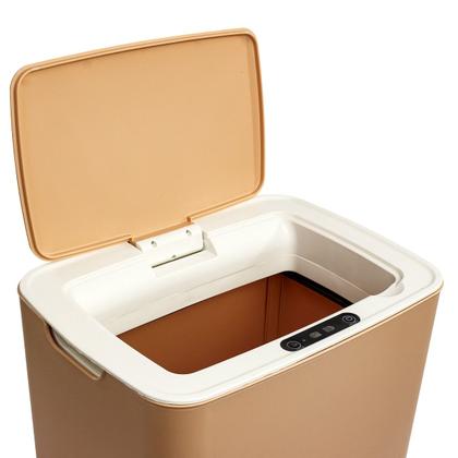 Imagem de Lixeira inteligente automatica c/ sensor de aproximacao - 14 litros pilha aa - rosa