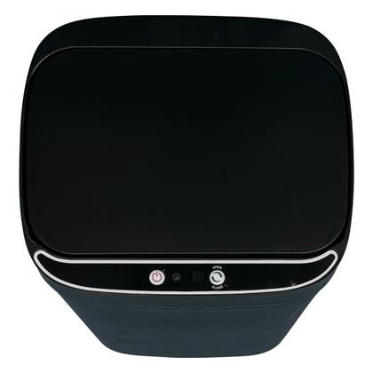 Imagem de Lixeira Inteligente Automática Preta com Sensor e Led 13L