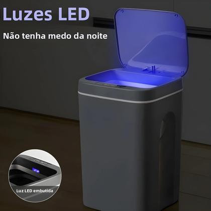 Imagem de Lixeira Inteligente De 16L Com Sensor Automático Para Cozinha E Banheiro, Lixeira Para Reciclagem