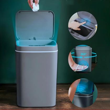 Imagem de Lixeira Inteligente De 16L Com Sensor Automático Para Cozinha E Banheiro, Lixeira Para Reciclagem