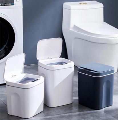 Imagem de Lixeira Inteligente De 16L Com Sensor Automático Para Cozinha E Banheiro, Lixeira Para Reciclagem