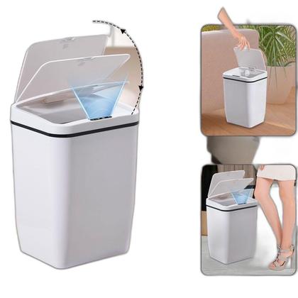Imagem de Lixeira Inteligente Lixo 16L Sensor Automático Resistente