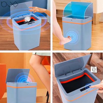 Imagem de Lixeira Inteligente Recarregável 12L com Sensor Automático  Plástico, Sortida
