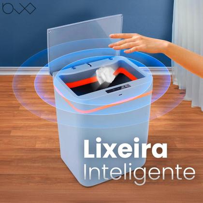 Imagem de Lixeira Inteligente Recarregável 12L com Sensor Automático  Plástico, Sortida