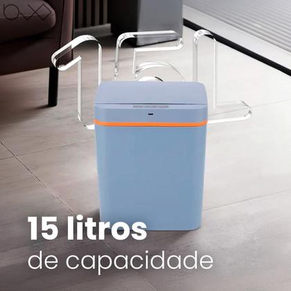 Imagem de Lixeira Inteligente Recarregável 12L com Sensor Automático  Plástico, Sortida