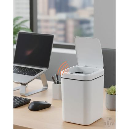 Imagem de Lixeira Inteligente Retangular 17L com Sensor Automático - Alira Home