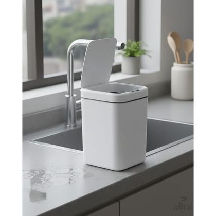 Imagem de Lixeira Inteligente Retangular 17L com Sensor Automático - Alira Home
