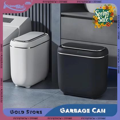 Imagem de Lixeira Inteligente Sem Toque De 14L Com Sensor Automático Para Banheiro E Cozinha, Lixeira Estreita