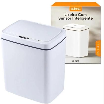 Imagem de Lixeira Inteligente Sensor Automático Cozinha Banheiro 14 L