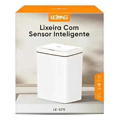 Imagem de Lixeira Inteligente Sensor Automático Cozinha Banheiro 14 L