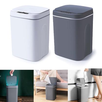 Imagem de Lixeira Inteligente Sensor Automático Cozinha Banheiro 16l
