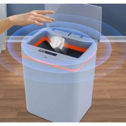 Imagem de Lixeira Inteligente Sensor Automático Usb Recarregável 12 Lt